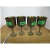 Image 1 : ESTATE:  4 BRASS GOBLETS