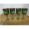 Image 2 : ESTATE:  4 BRASS GOBLETS