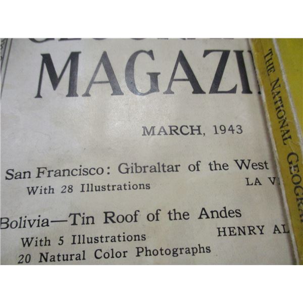 ESTATE:  BUNDLE OF OLD NATIONAL GEOGRAPHIC MAGAZINES
