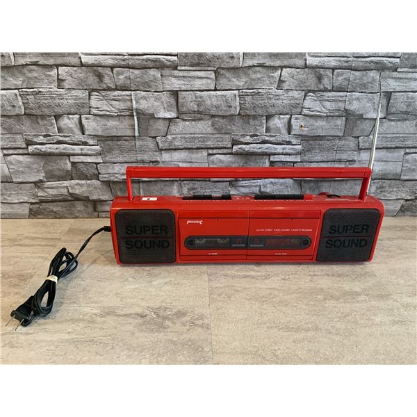 ProsoniC AM/FM Stereo Radio Double Cassette Recorder - Turns On - Works