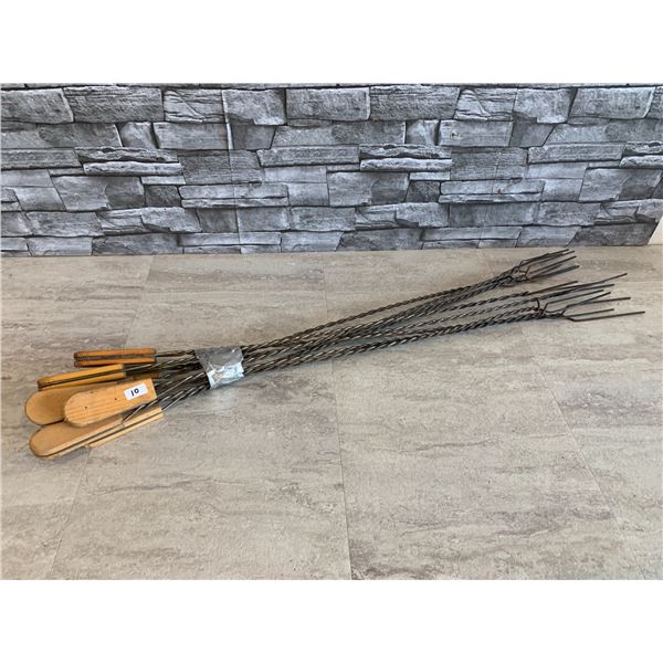 Lot of 9 BBQ hot Dog Skewers