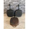 Image 1 : Lot of 3 Cast Iron Pans
