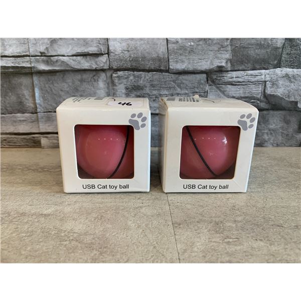 Lot of 2 USB Cat Toy Ball