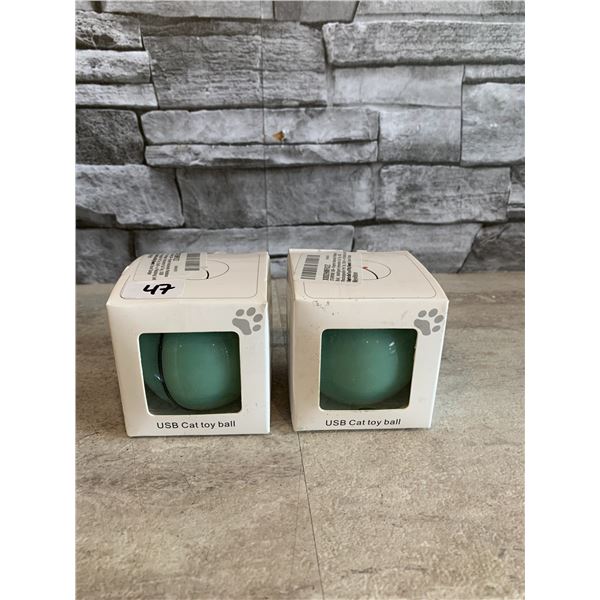 Lot of 2 USB Cat Toy Ball