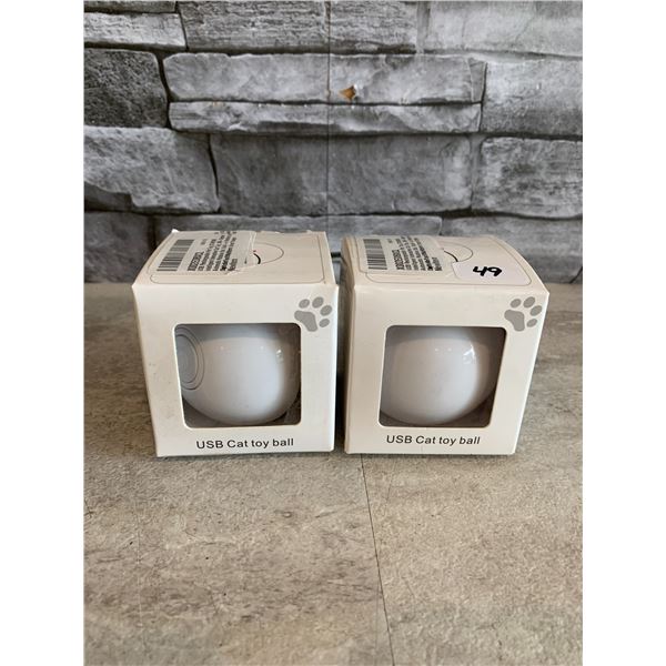 Lot of 2 USB Cat Toy Ball