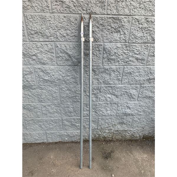 Lot of 2 Metal Extendable Tarp Poles