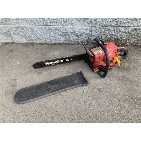 HomeLite 18in Chainsaw - 45cc Power Stroke - Untested As-Is - Has Comression