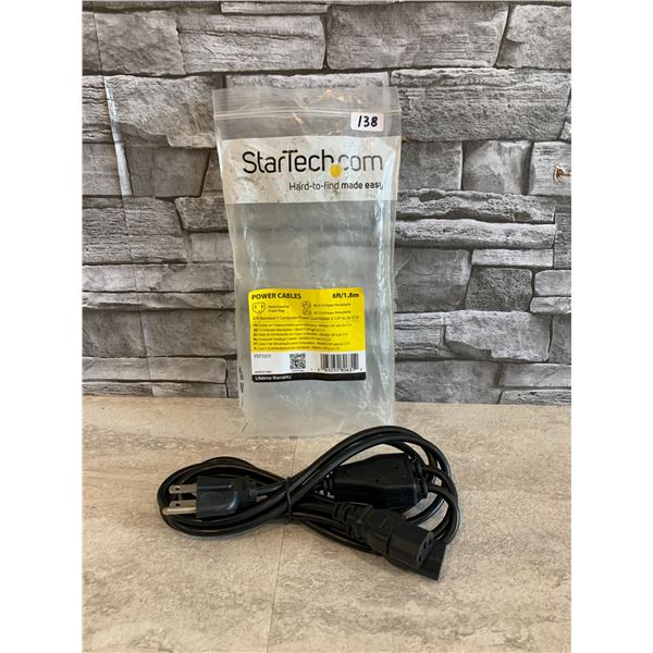 StarTech Power Cables Pack of 2 - 6 Ft Standard Y Computer Power Cord