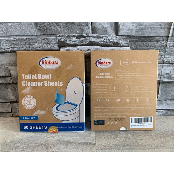Lot of 2 Binbata Toilet Bowl Cleaner Sheets 60 Sheets