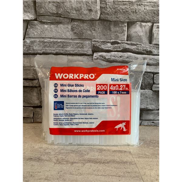 Work Pro Mini Glue Sticks 200 Pack  4 x 0.27in