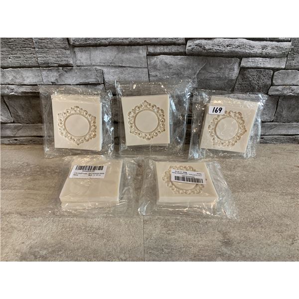 Lot of 10 Picture Fram Fondant Silicone Molds - 3x3 Inch Mold