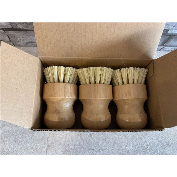 Lot of 3 Bambo Dish Brush