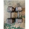Image 1 : Lot of 2 Keys 50 Pound Barbell Weights Solid Steel