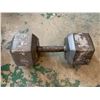 Image 4 : Lot of 2 Keys 50 Pound Barbell Weights Solid Steel