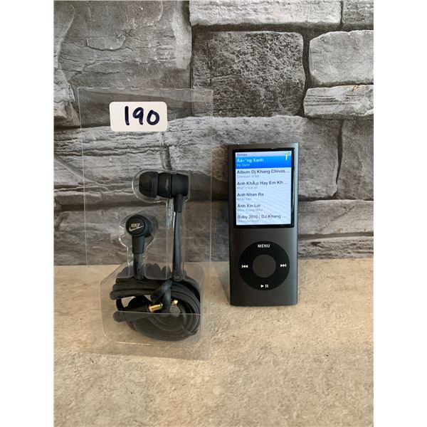 Apple Ipod 8 GB Model: A1285 With Nike Headphones Smokey Black