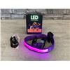 Image 1 : Medium MASBRILL Light-Up Purple LED Dog Collar - Rechargeable