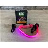 Image 1 : Small MASBRILL Light-Up Pink LED Dog Collar - Rechargeable
