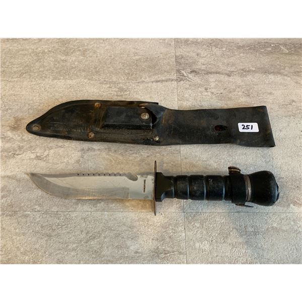 Vintage Survival Knife with Pouch