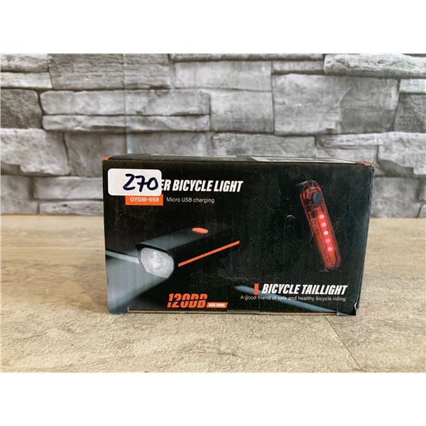 Rechargeable Speaker Bicycle Light w/ 120DB Bike Horn - USB Charging