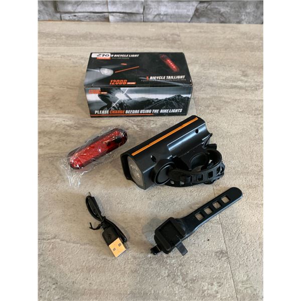 Rechargeable Speaker Bicycle Light w/ 120DB Bike Horn - USB Charging