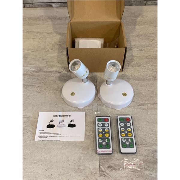 Pack of 2 Small Spotlights With Remotes