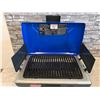 Image 3 : Coleman Camping Propane Table Top Grill Model 9924 Blue Left Side Hinge Needs Adjustment