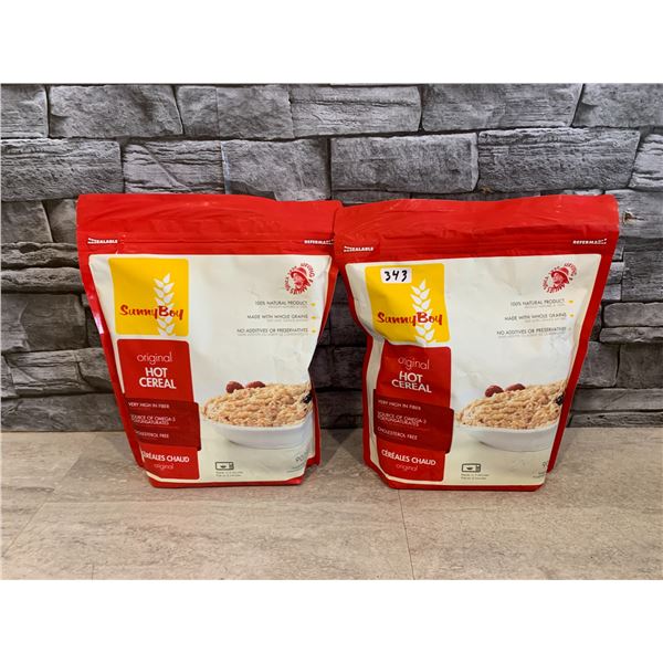 Lot of 2 Sunny Boy Original Hot Cereal Oatmeal 907g