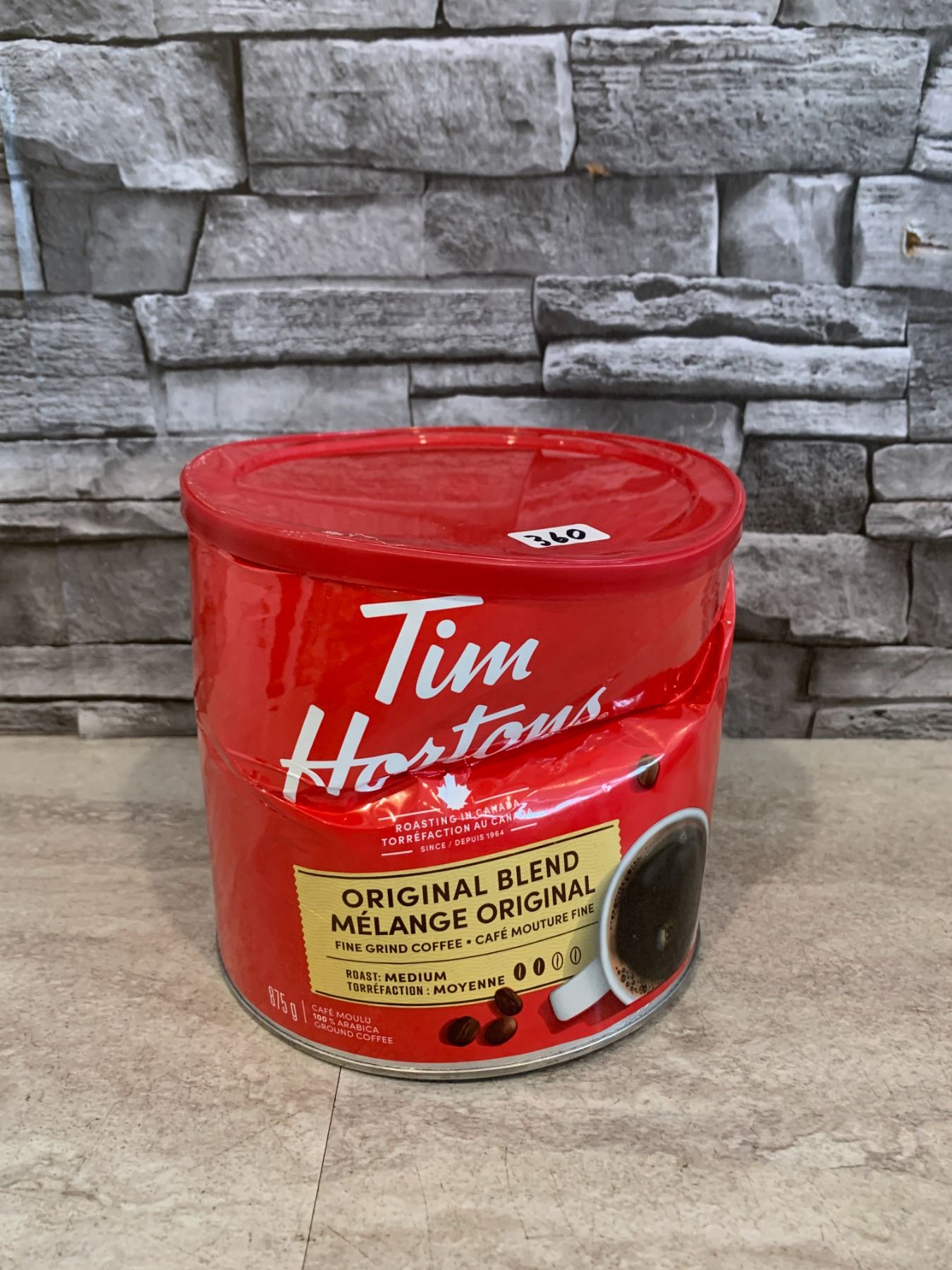 Tim Can Tim Hortons Original Blend Ground Coffee875g Dented Can
