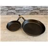 Image 1 : 2 Wagner Cast Iron Pans; Restored + Seasoned (1960's Small Pan & 1891 Anniversary Pan) 100th Anniver