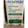 Image 2 : Eco Max Plant Based Surface Cleaning Wipes 60 Wipes In a Pack