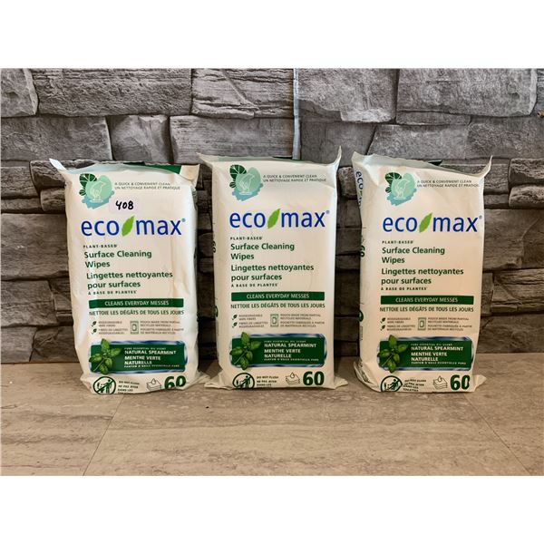 Eco Max Plant Based Surface Cleaning Wipes 60 Wipes In a Pack