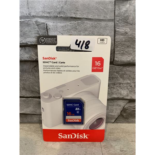 SanDisk 16GB SDHC Card HD Video