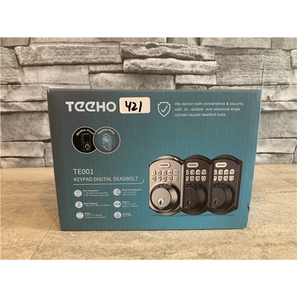 Teeho TE001 Keypad Digital Deadbolt Weather Proof Keyless Entry