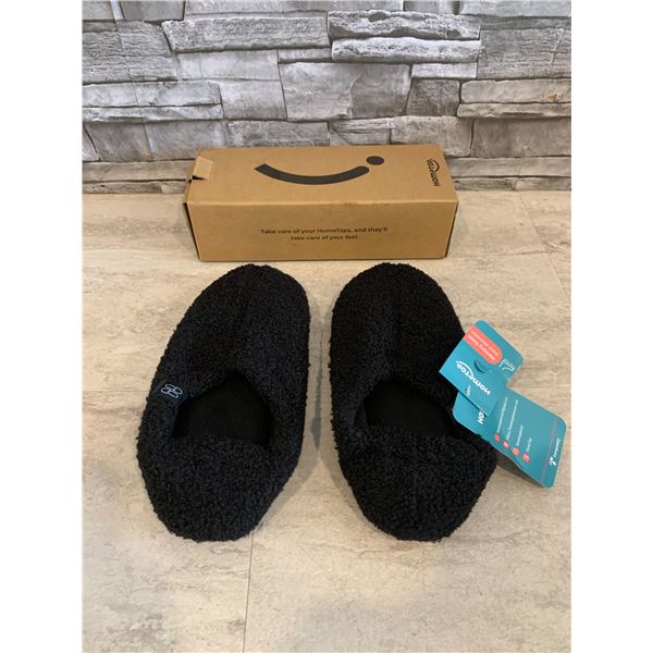 Hometop Memory Foam Shock Absorption Slippers Black Medium