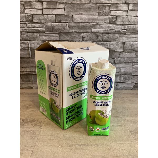 Thirsty Buddha Organic Coconut Water 6x 1 L Cartons