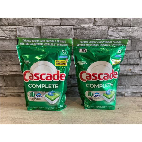 Lot of 2 Cascade Complete Fresh Scent Dishwasher Pods 486g x 5
