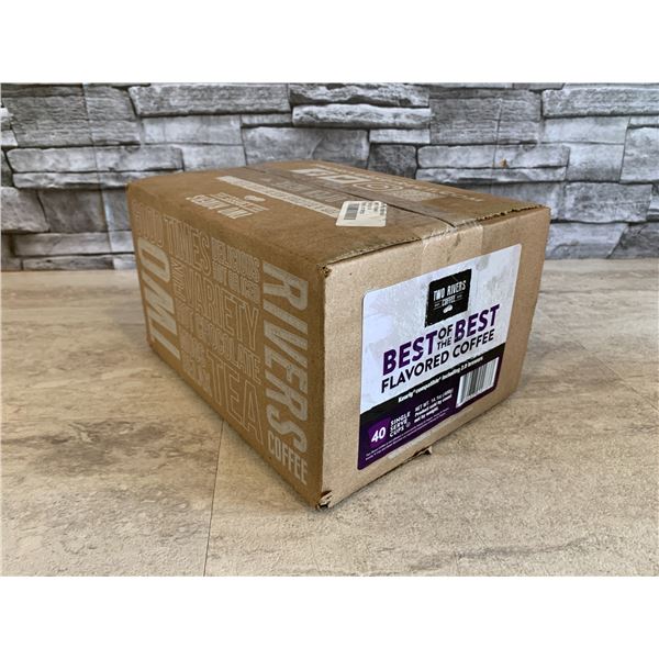 Two Rivers Coffee - Best of The Best Flavored Coffee - 40 Single Serve Cups