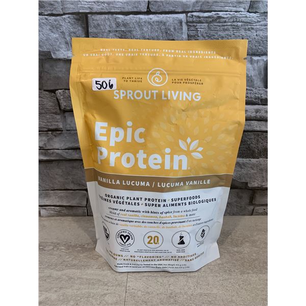 Sprout Living Epic Protein - Vanilla Lucuma Orgranic Protein 1LB