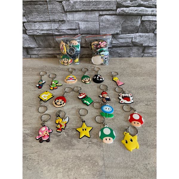 Lot of 3 Bags of Cartoon Keychains