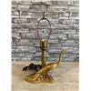 Image 1 : Art Deco - Brass Peacock Lamp
