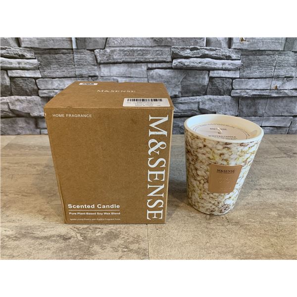 M & Sense Lemon Vanilla Scented Soy Wax Blend Candle