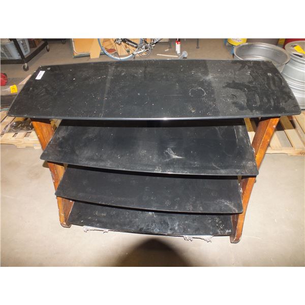 4 Tier Glass Top TV Stand