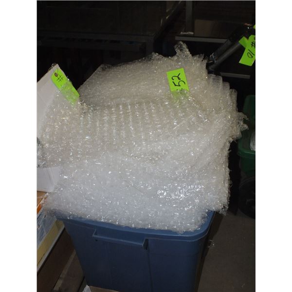 Tote Of Bubble Wrap Sheets