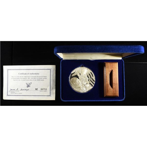 5 OZ .999 SILVER CONSTITUTION BICENTENNIAL MEDAL