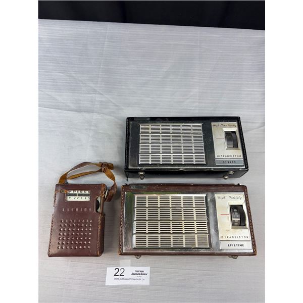 3 Vintage Transistor Radios