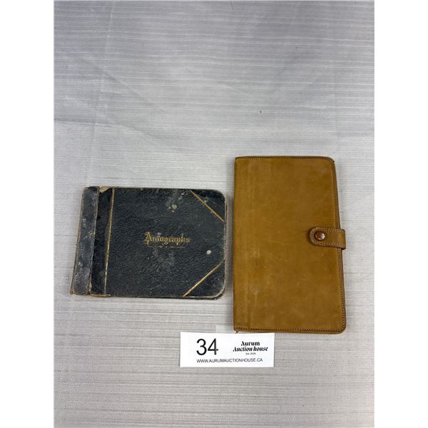 1928 Autograph Book, Completely Full of Autographs and 1917 Pocket Calendar