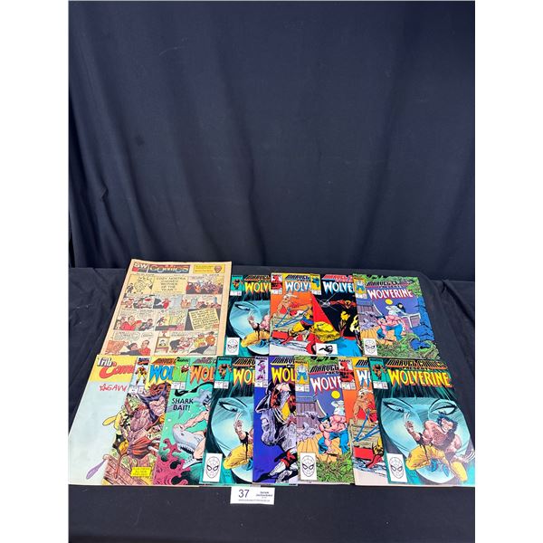 11 1988-1990 Wolverine Comics #3 (3) #5(2) #6 (2) #9 #10 #41 #43 Plus 1967 Newspaer Comic and 1977 C