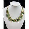 Image 2 : Outstanding Vintage Green Rhinestone Statement Necklace