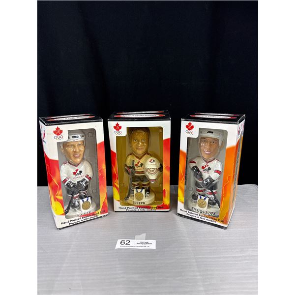 3 2001 Team Canada Bobble Heads