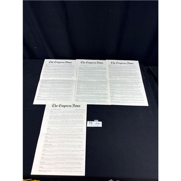 4 S.S Empress of England (C.P.R) Daily New Letters 1969